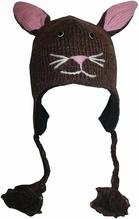 Agan Traders Animal Hat Cap Wool Fleece Lined Trapper Beanie Multi-Functional Set Girls Boys Adult
