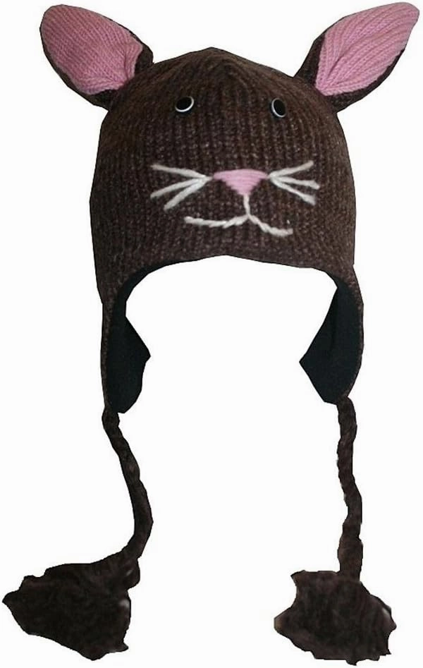 Agan Traders Animal Hat Cap Wool Fleece Lined Trapper Beanie Multi-Functional Set Girls Boys Adult