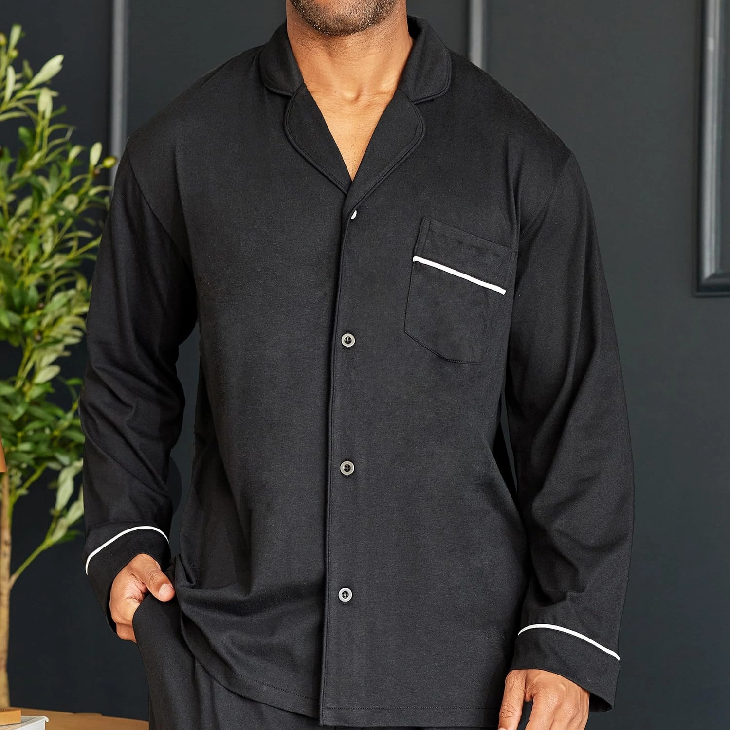 Alexander Del Rossa Cotton Pajamas for Men Set, Knit PJ Mens Pajamas Set, Pijamas Para Hombres de Algodon