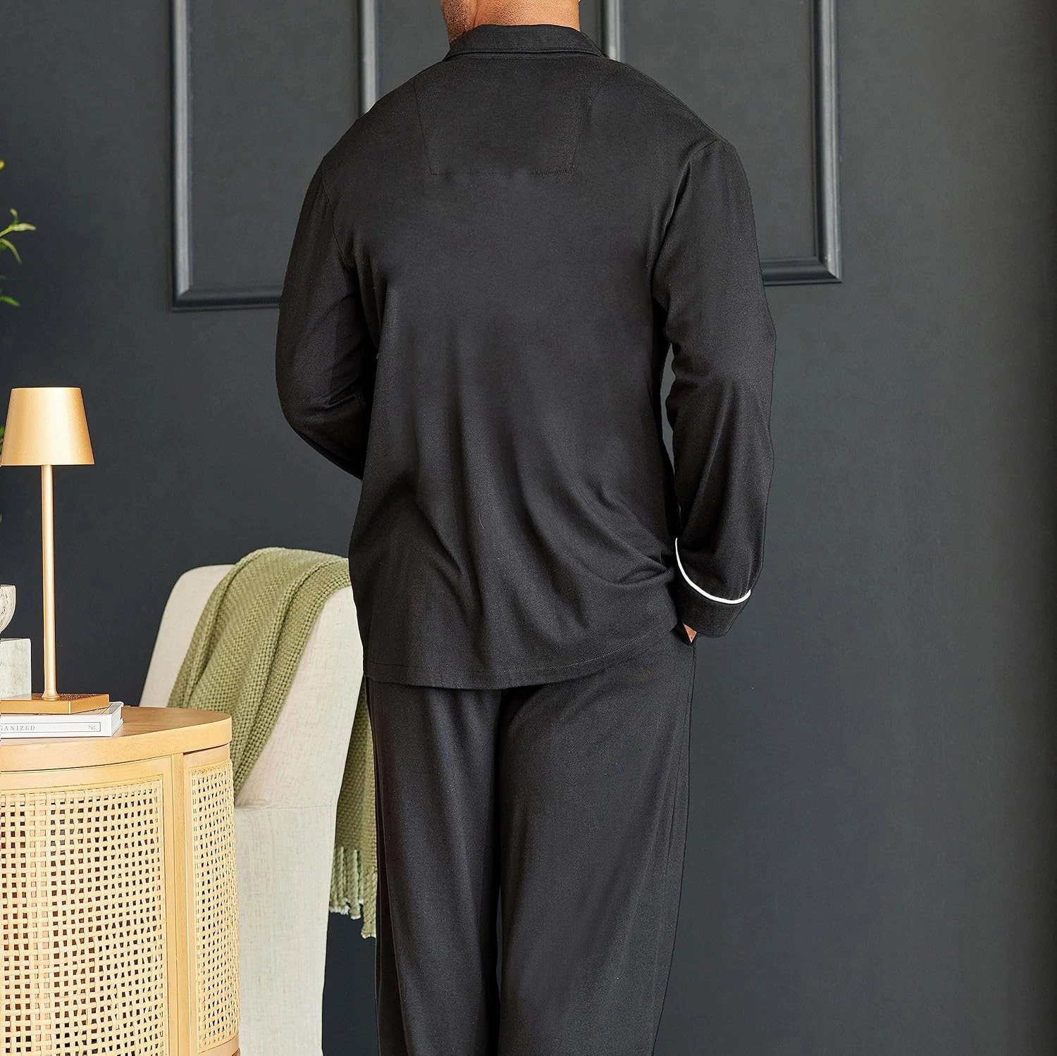 Alexander Del Rossa Cotton Pajamas for Men Set, Knit PJ Mens Pajamas Set, Pijamas Para Hombres de Algodon