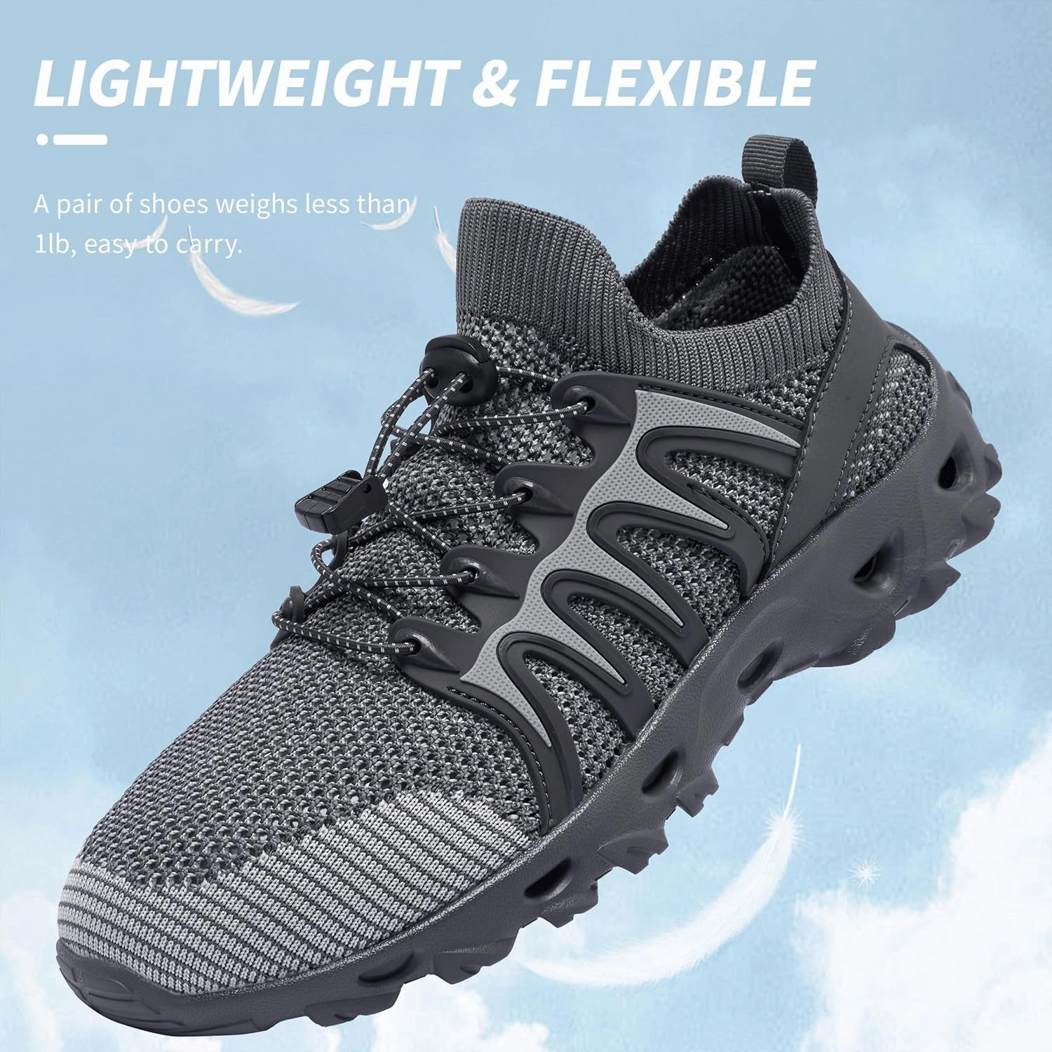 Alibress Water Shoes for Women Men Quick-Dry Aqua Shoes Men's Hiking Water Shoes Women's Beach Shoes Lightweight Water Sports Shoes for Swimming Fishing Kayaking