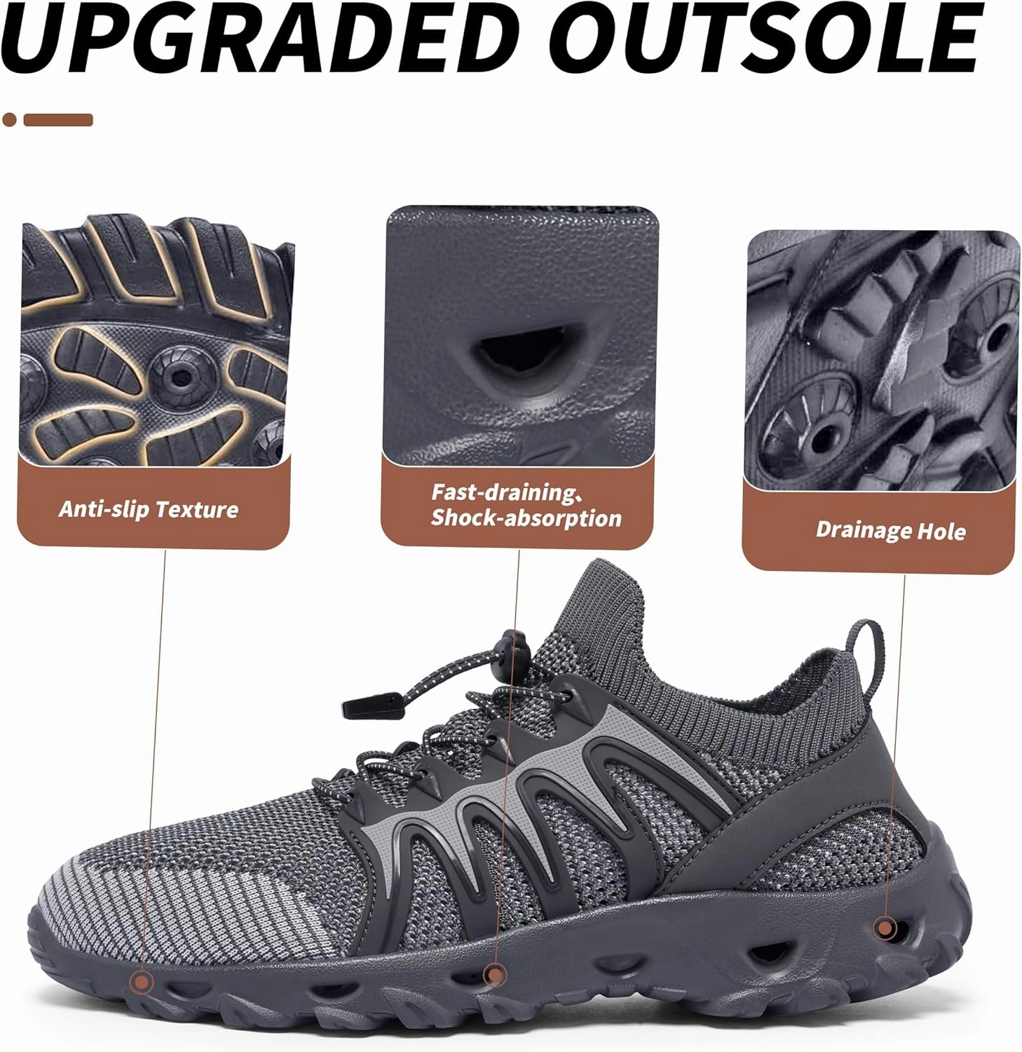 Alibress Water Shoes for Women Men Quick-Dry Aqua Shoes Men's Hiking Water Shoes Women's Beach Shoes Lightweight Water Sports Shoes for Swimming Fishing Kayaking