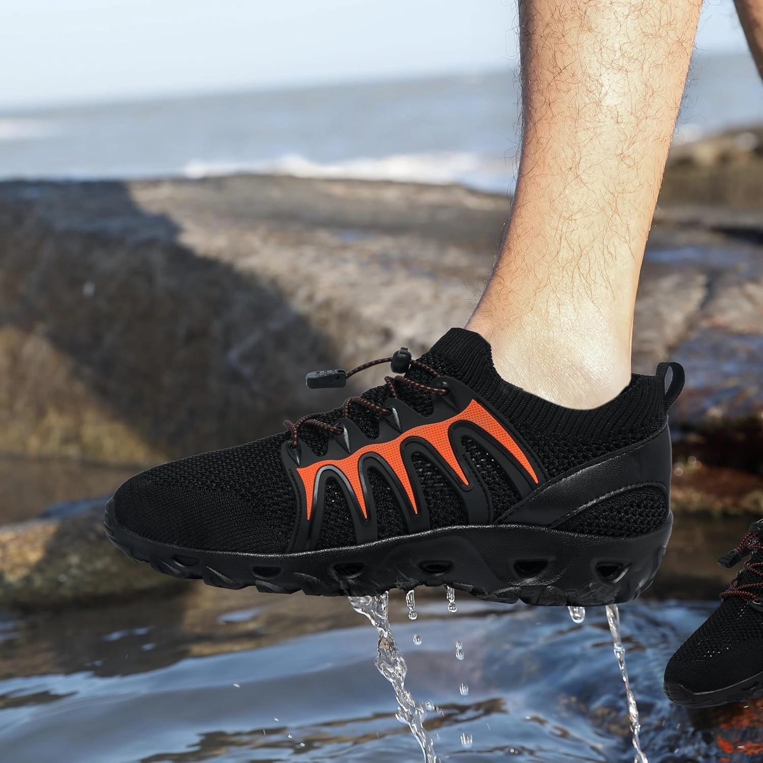 Alibress Water Shoes for Women Men Quick-Dry Aqua Shoes Men's Hiking Water Shoes Women's Beach Shoes Lightweight Water Sports Shoes for Swimming Fishing Kayaking