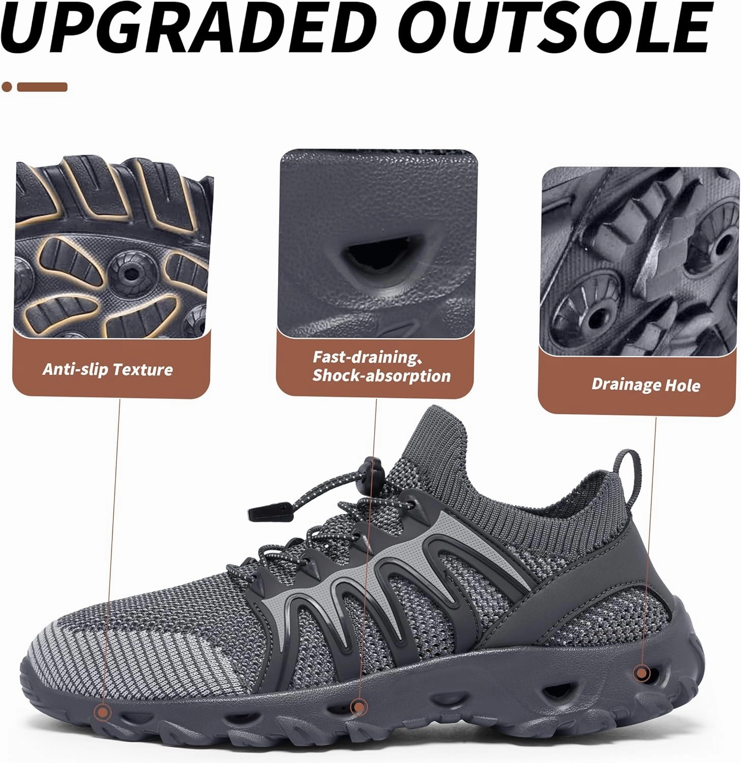 Alibress Water Shoes for Women Men Quick-Dry Aqua Shoes Men's Hiking Water Shoes Women's Beach Shoes Lightweight Water Sports Shoes for Swimming Fishing Kayaking