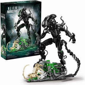 Alien Monsters Building Blocks Set, 958 PCS Xenomorph Model Building Blocks kit, MOC Monsters Building Brick, Creative Toys Gifts for Adults and Kids (Alien Monsters)
