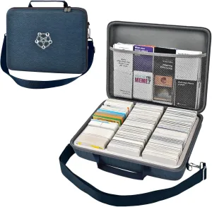 ALKOO Trading Card Case, 2000  Card Deck Box for MTG Commander, for YuGiOh, for Magic The Gathering, for Cards Against Humanity, Football Baseball Sports Collectible Cards Holder (Blue)