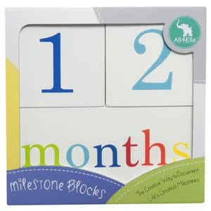 All4Ella - Milestone Blocks - Natural White