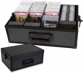 All In One Trading Card Storage Box - Graded Cards Toploader and One Touch Card Holder Sports Cards Case with Removable Lid - Fits Graded Slabs, Toploaders and Magnetic Cases