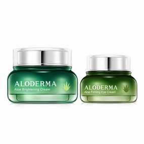 Aloderma Aloe Cream Set, 2 pieces - Brightening Cream, Firming Eye Cream