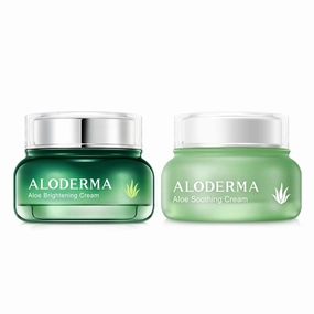 Aloderma Face Cream Set, 2 pieces - Soothing Cream, Brightening Cream