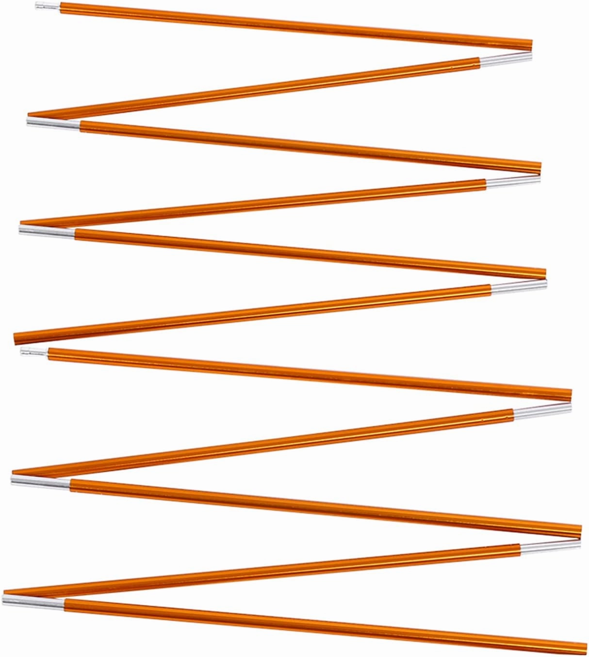 Aluminum Alloy Tent Building Rod Pole for Hiking Camping, Sturdy High Strength, 2Pcs, Gold