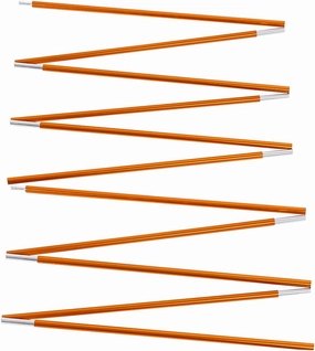 Aluminum Alloy Tent Building Rod Pole for Hiking Camping, Sturdy High Strength, 2Pcs, Gold