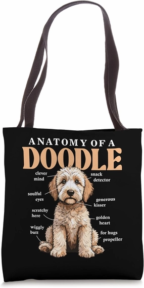 Anatomy Of A Doodle Dog Doodle Owner Goldendoodle Lovers Tote Bag