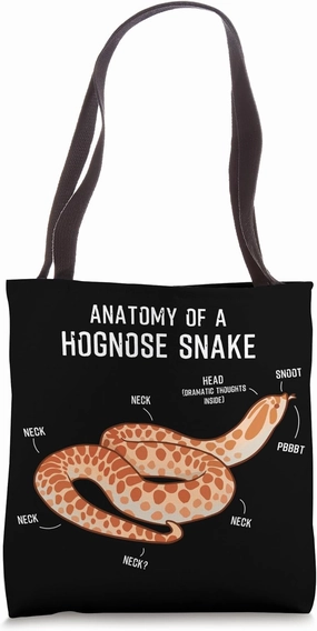 Anatomy Of A Hognose Snake Scary Reptiles Lover Pet Parent Tote Bag