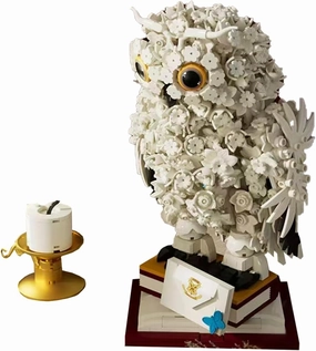 Animal Magic Owl Flower Building Blocks Set，Suitable for Adults who Enjoy Creative Hobbies Flower & Animal Collectible Table Art Set（1239Pieces） Interesting Gift for Building Block Enthusiasts