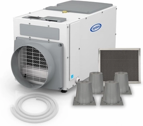 AprilAire E100 Pro Dehumidifier Bundle - 100 Pint Whole House Dehumidifier - Full Complete Kit - Crawl Spaces, Basements, Whole Homes, Commercial up to 5,500 sq. ft - 5 Year Warranty Included