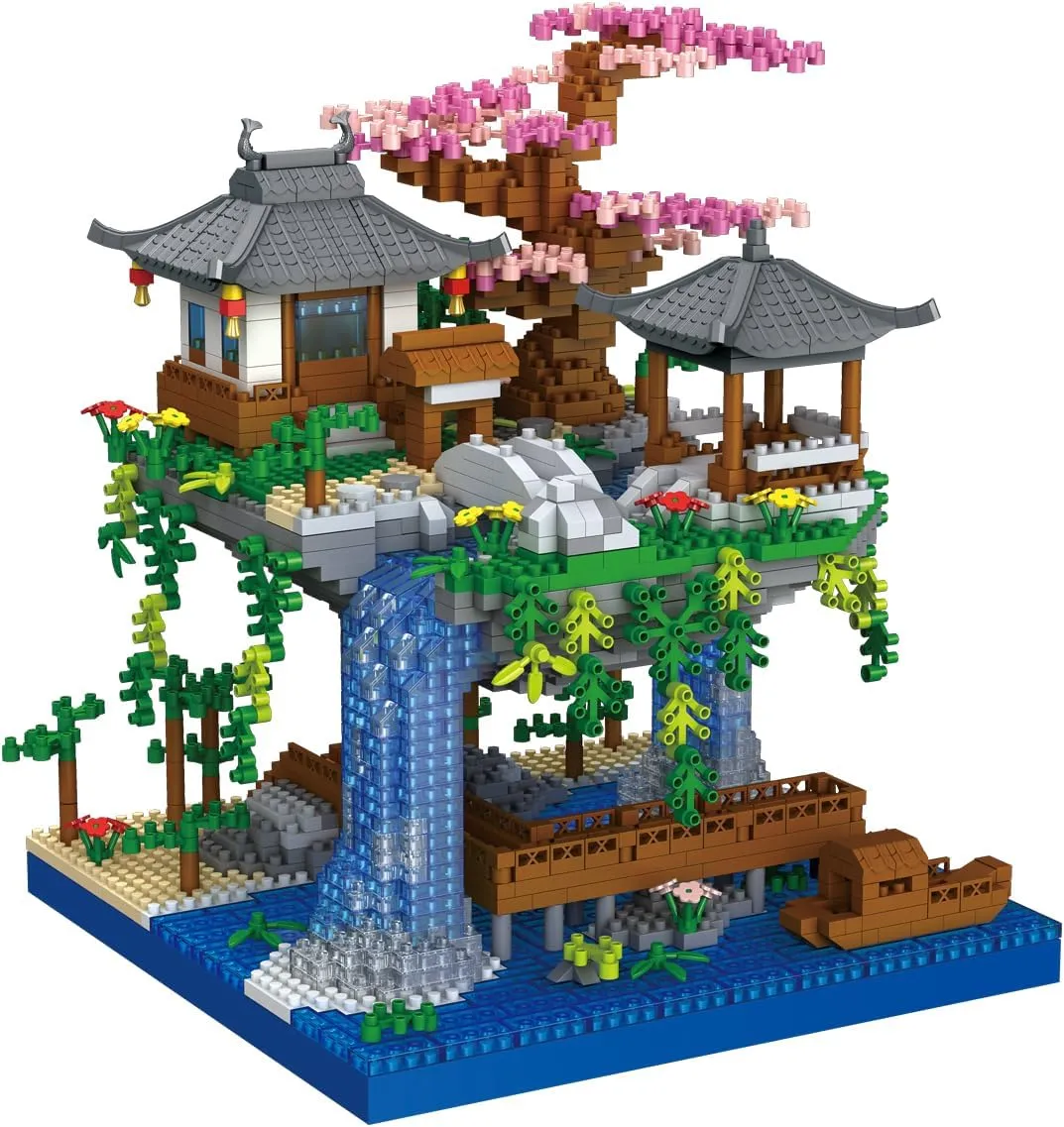 Architecture Cherry Blossom Tree Micro Building Blocks Set（1950PCS） - Architectural Model Toys Gifts for Kid and Adult