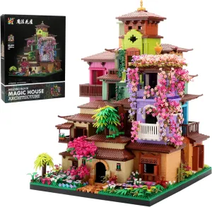 Architecture Cherry Blossom Villa Tree House Micro Building Blocks Set for Girls 14  7080PCS, Flower House Creative Collectible Models Giftt for Teens and Adults