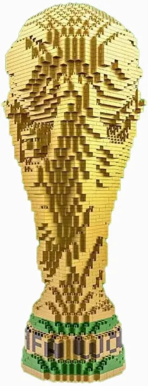 Architecture Micro Mini Blocks World Cup Trophy Model Building Set-（4000  Piece） Micro Mini Bricks Toy, Gift for Adults and Kids and Football Enthusiasts