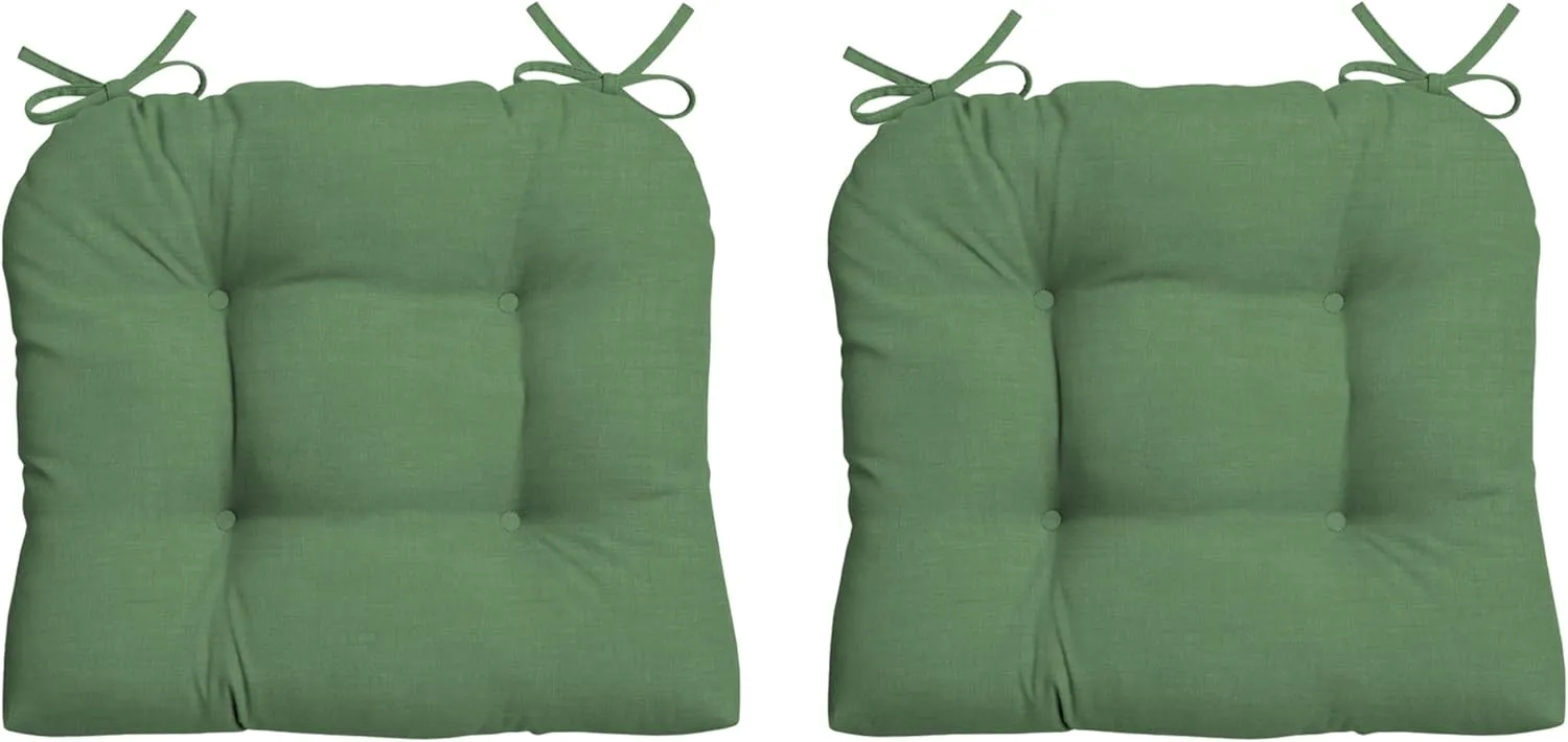 Arden Adirondack Chair Cushion, 2 Pack, 20 x 18, Rain-Proof, Fade Resistant, Cushion for Adirondack, Rocking and Outdoor Chairs 18 x 20, Moss Green Leala