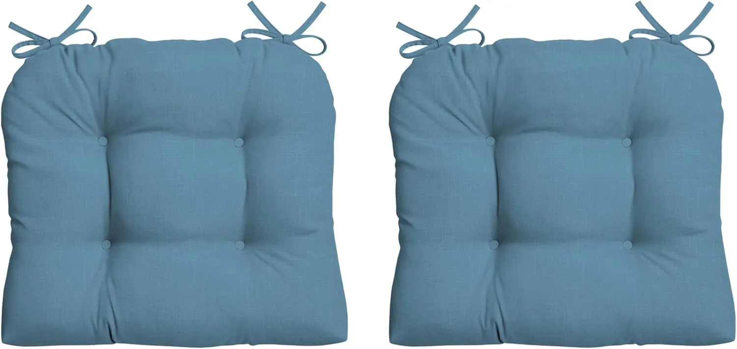 ARDEN Adirondack Chair Cushion, 2 Pack, 20 x 18, Rain-Proof, Fade Resistant, Cushion for Adirondack, Rocking and Outdoor Chairs 20 x 18, French Blue Texture