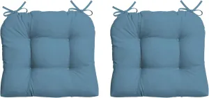 ARDEN Adirondack Chair Cushion, 2 Pack, 20 x 18, Rain-Proof, Fade Resistant, Cushion for Adirondack, Rocking and Outdoor Chairs 20 x 18, French Blue Texture