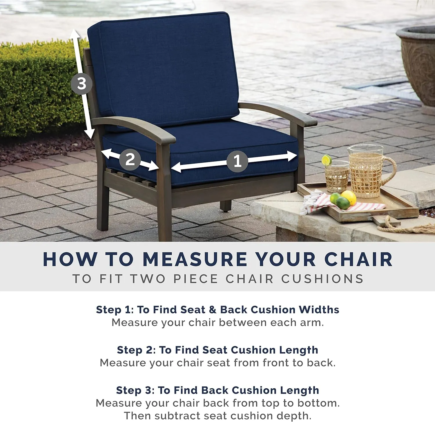 Arden Outdoor Dining Chair Cushion, 21 x 21, Rain-Proof, Fade Resistant 21 x 21, Black Aurora Damask