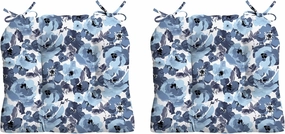 Arden Adirondack Chair Cushion, 2 Pack, 20 x 18, Rain-Proof, Fade Resistant, Cushion for Adirondack, Rocking and Outdoor Chairs 18 x 20, Blue Garden Floral