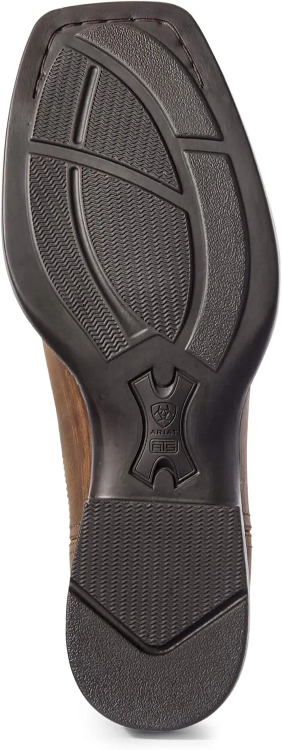 ARIAT Mens Booker Ultra Square Toe Chelsea Casual Boots Ankle - Brown