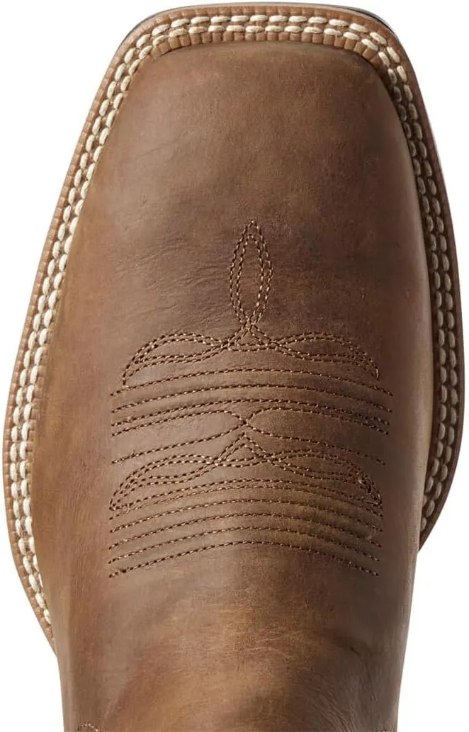 ARIAT Mens Booker Ultra Square Toe Chelsea Casual Boots Ankle - Brown