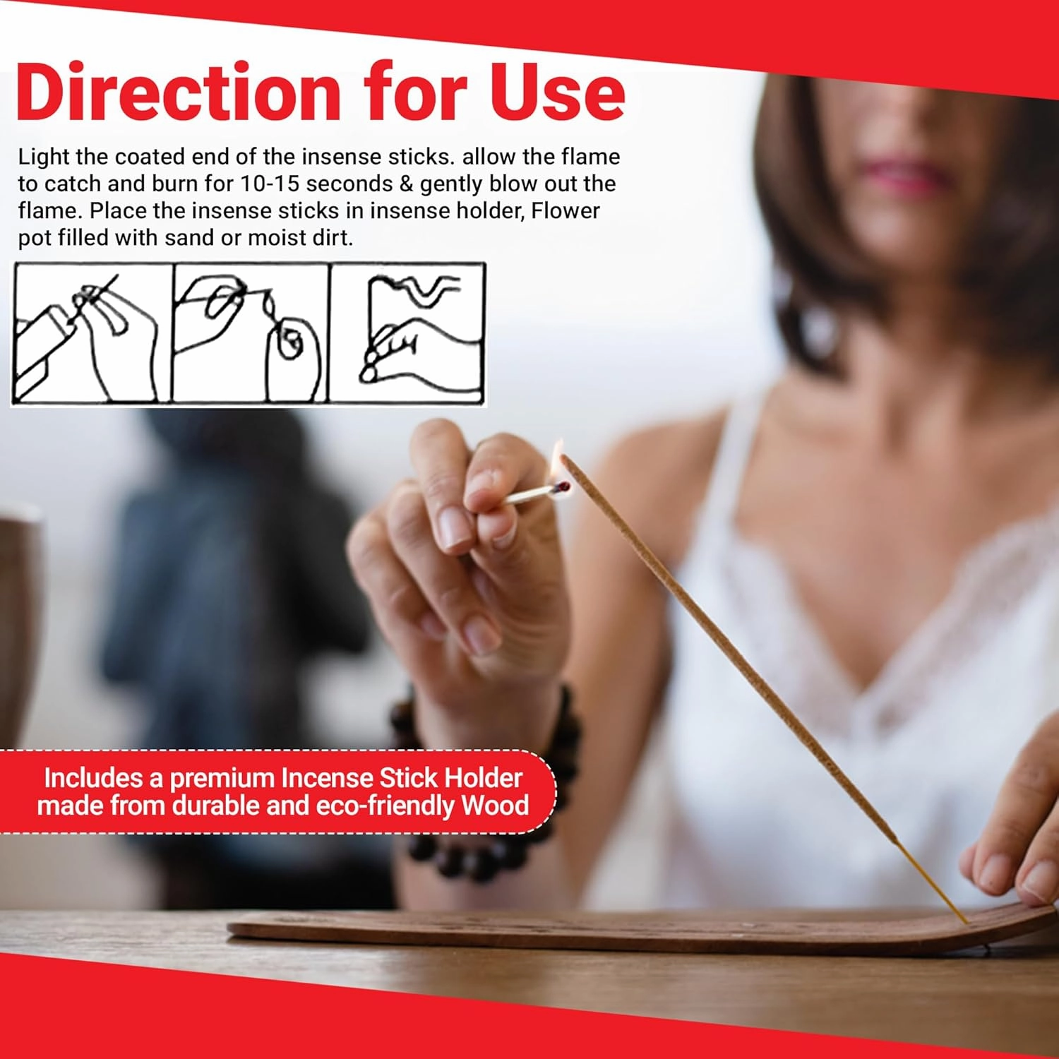 Aromatic Incense Sticks Gift Set – 120 Natural & Non-Toxic Incense Sticks | 6 Soothing Scents | Home, Meditation, Relaxation & Yoga | Free Incense Holder | Inciensos - Gifts for Women