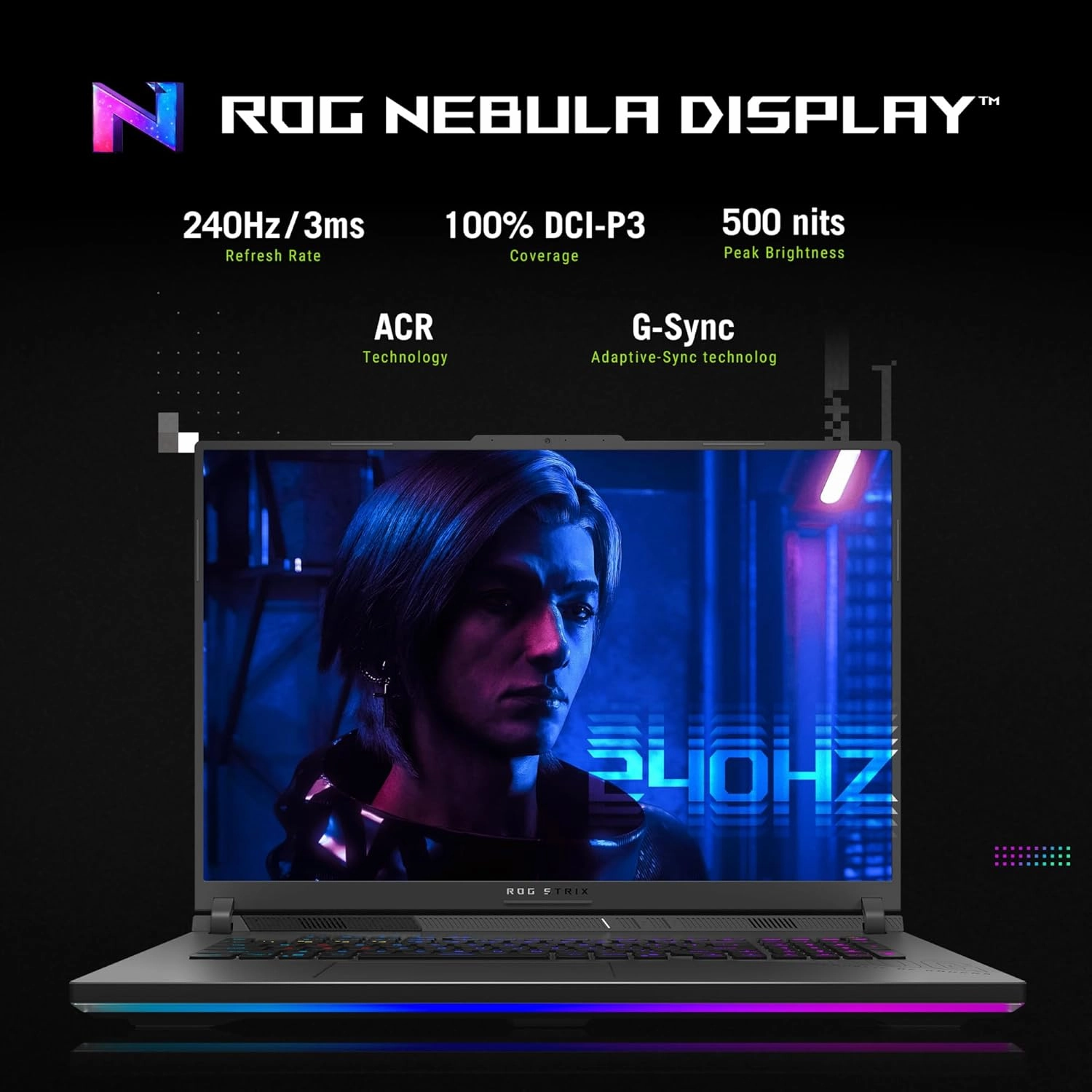 ASUS ROG Strix G18 Gaming Laptop, NVIDIA RTX 5080 16GB GDDR7, Intel Ultra 9 275HX(Up to 5.4GHz, 24 Cores), 18 inch 240Hz 3ms 2.5K(2560x1600), WiFi 7, 32 GB DDR5 RAM, 2 TB SSD, Windows 11 Pro
