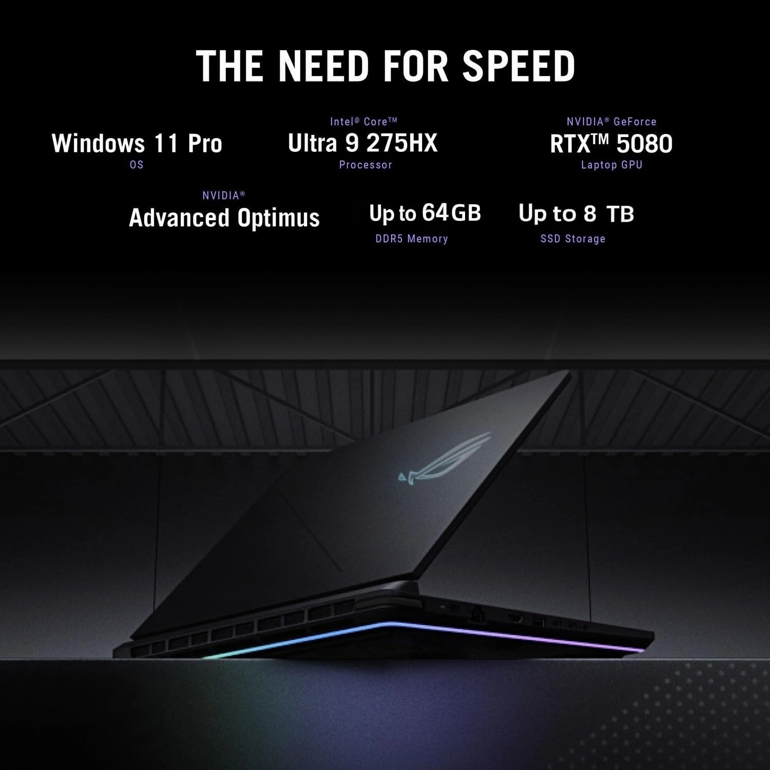 ASUS ROG Strix G18 Gaming Laptop, NVIDIA RTX 5080 16GB GDDR7, Intel Ultra 9 275HX(Up to 5.4GHz, 24 Cores), 18 inch 240Hz 3ms 2.5K(2560x1600), WiFi 7, 32 GB DDR5 RAM, 2 TB SSD, Windows 11 Pro