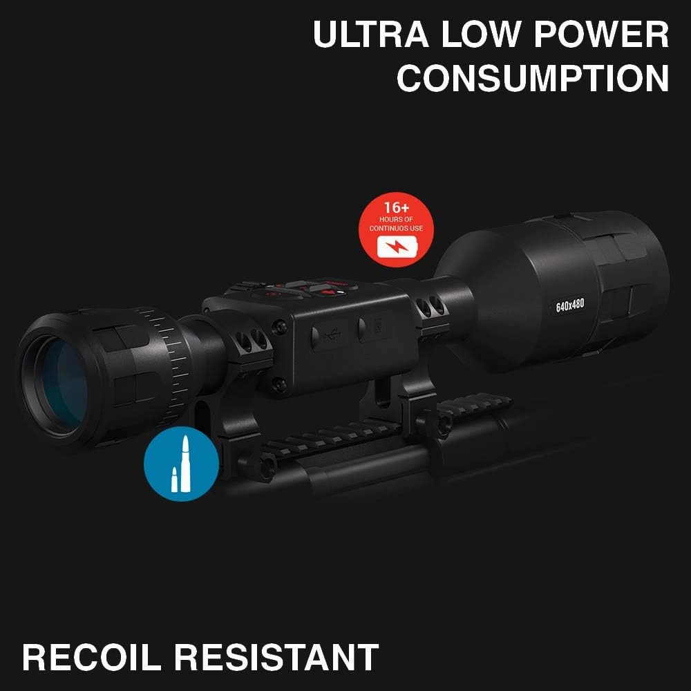 ATN MossyOak Thor 4 Smart HD Thermal Hunting Camouflage Scope w/New gen Sensor, Built-in Ballistics Calc, Video Record, Wi-Fi, 18hrs  Battery