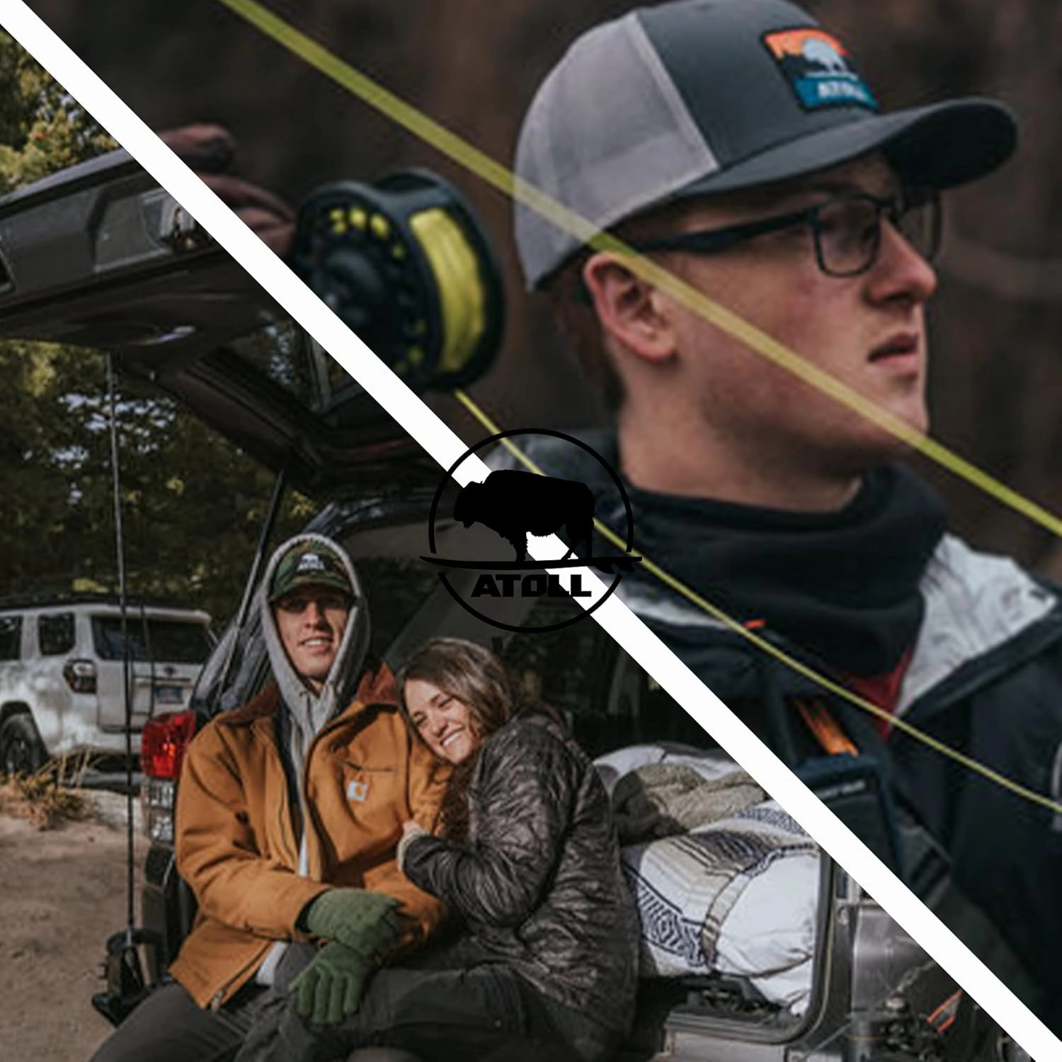 Atoll Trucker Hats - 7 Hole Snapback Closure Baseball Caps, Adjustable Strap, Breathable - One Size Fits Men Women