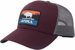 Atoll Trucker Hats - 7 Hole Snapback Closure Baseball Caps, Adjustable Strap, Breathable - One Size Fits Men Women