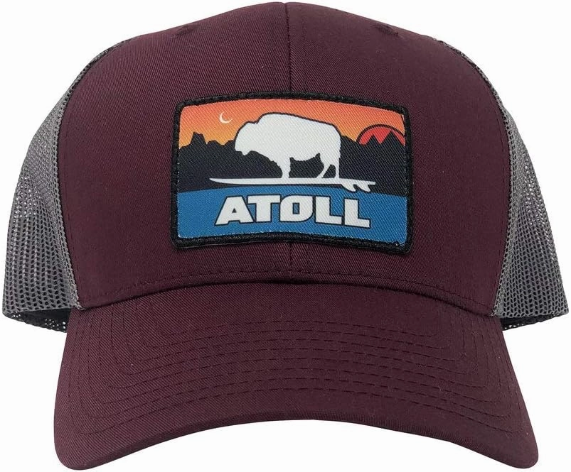 Atoll Trucker Hats - 7 Hole Snapback Closure Baseball Caps, Adjustable Strap, Breathable - One Size Fits Men Women