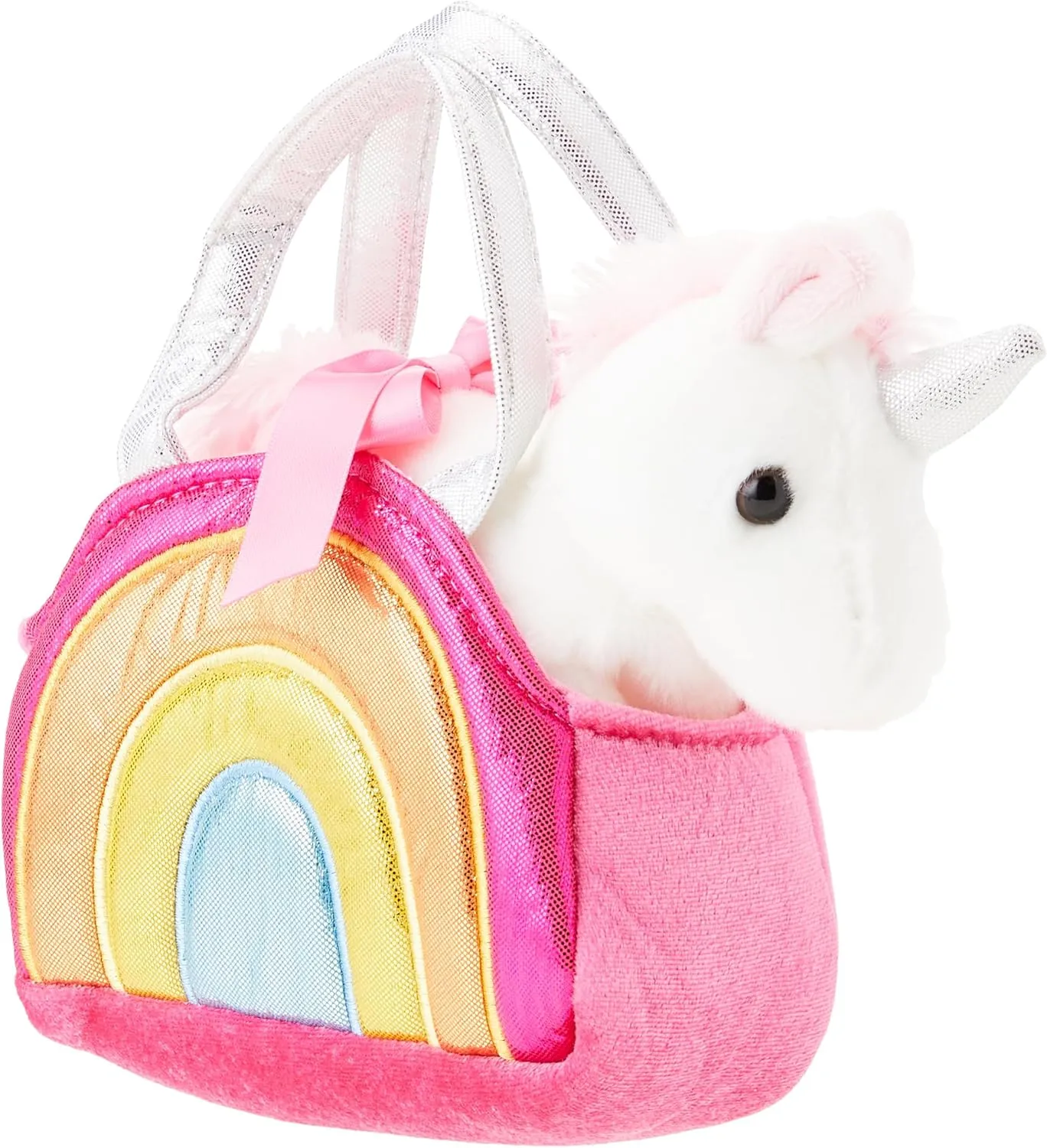 AURORA, 61171, Fancy Pal, Colourful Rainbow Unicorn, 8In, Soft Toy, Multi-Coloured