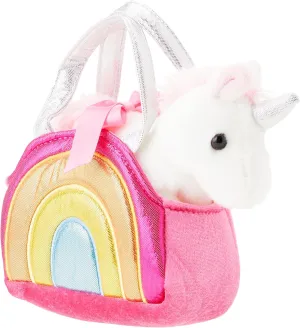 AURORA, 61171, Fancy Pal, Colourful Rainbow Unicorn, 8In, Soft Toy, Multi-Coloured