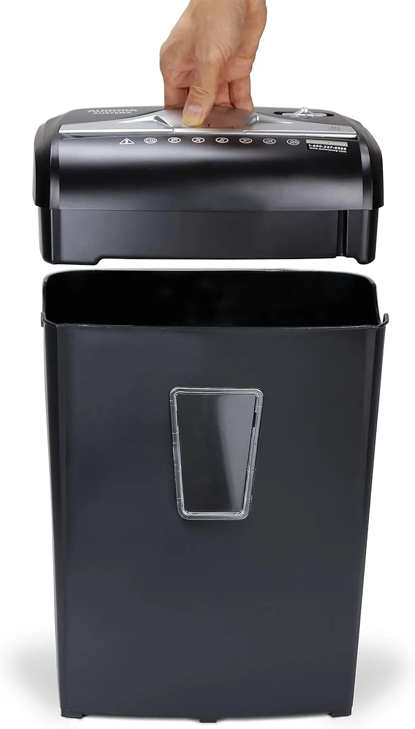 Aurora AU870MA High-Security 8-Sheet Micro-Cut Paper Credit Card Shredder Black