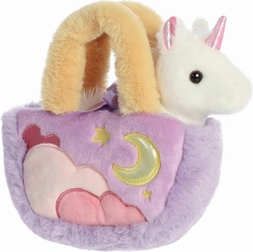 Aurora® Fashionable Fancy Pals™ Pastel Clouds™ Unicorn Stuffed Animal - On-The-go Companions - Stylish Accessories - White 7 Inches