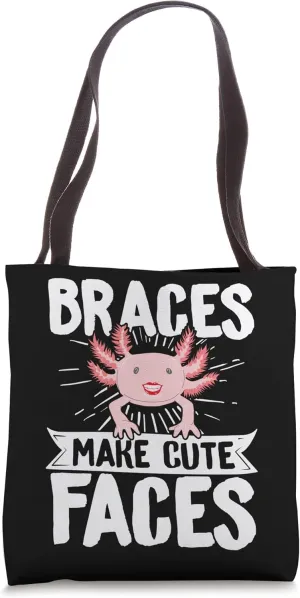 Axolotl Braces Make Cute Faces Dentist Orthodontist Kawaii Tote Bag