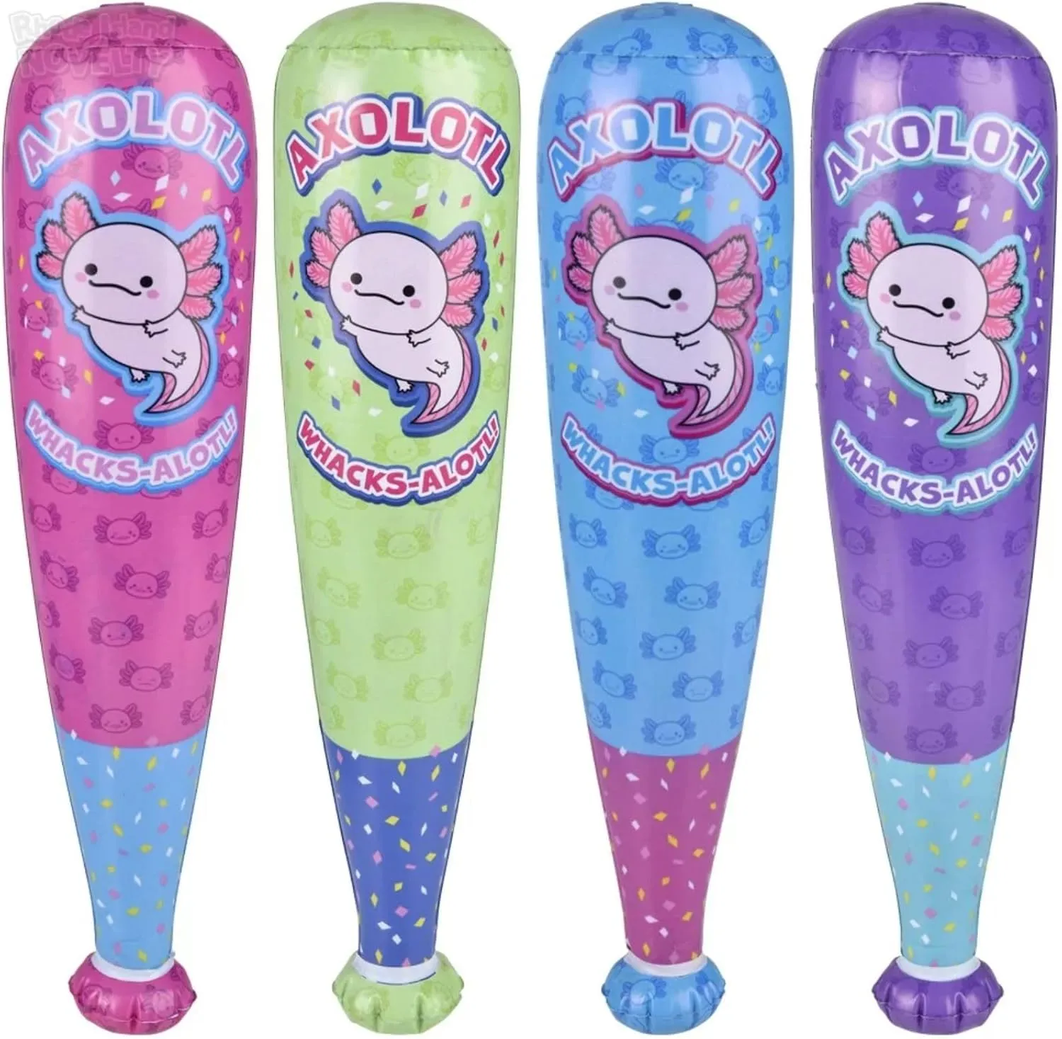 Axolotl Inflatable Baseball Bats | 12 Pack | 20 Inch | Inflate Decorations and Toys