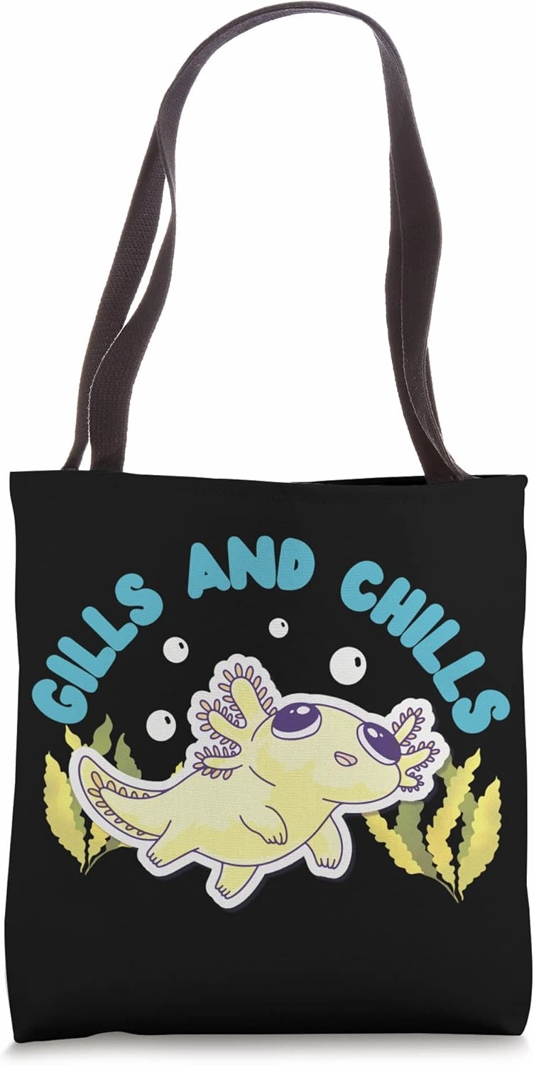 Axolotl for Girls: Gills and Chills Tote Bag