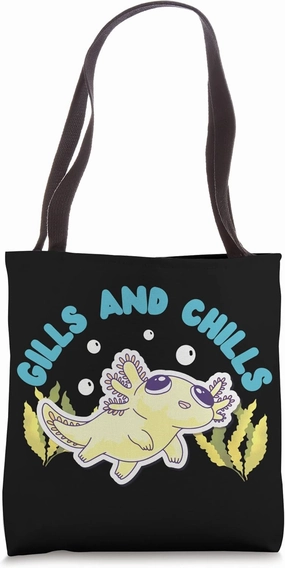 Axolotl for Girls: Gills and Chills Tote Bag