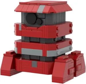 B2EMO / Bee-Two Red Robot with Black Sensor 349 Pieces from Movie MOC Build for Age 18 
