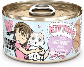 B.F.F. Kitten Food, Cute to Boot with Chicken in a Hydrating Puree, 2.8oz Can (Pack of 12)