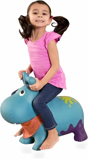 B. toys- Bouncy Boing- Inflatable Hippo Bouncer- Ride On- Sit & Bounce –Air Pump Included – Hankypants- 18 Months  