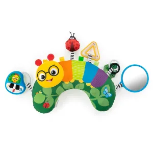 Baby Einstein Cal-a-Pillow Tummy Time Pillow, Multisensory Activity Toys, Sitting Up Play, Cal the Caterpillar, Ages 0  Months