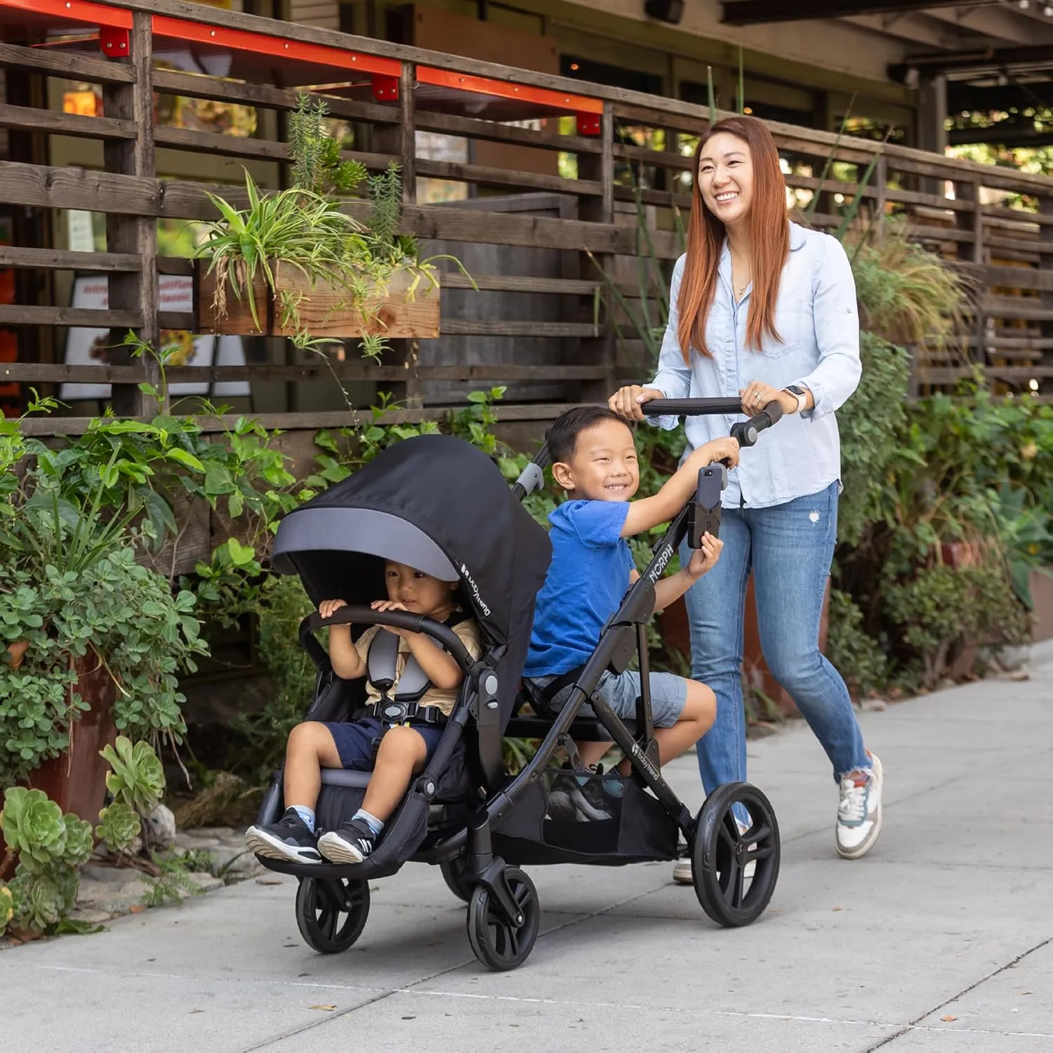 Baby Trend Morph Single to Double Modular Stroller, Dash Grey